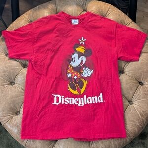 Vintage Red Disneyland Label MINNIE MOUSE raised lettering back Made In USA Larg
